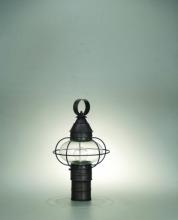 Northeast Lantern 2523-AB-MED-CSG - Caged Onion Post Antique Brass Medium Base Socket Clear Seedy Glass