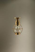  2724-AC-MED-CSG - Caged Pear Flush Antique Copper Medium Base Socket Clear Seedy Glass