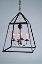  9732-AC-LT904-CLR - Hanging Antique Copper 904 Cluster Clear Glass