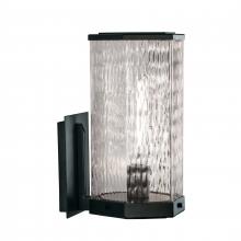  1176-MB-WAV - Polygon 12.75'' High 1-Light Outdoor Sconce - Matte Black