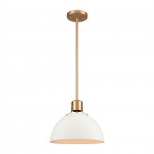  EC89725/1 - Zayne 12'' Wide 1-Light Pendant - Matte White