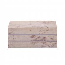  H0897-11944 - Salem Box - Tall White Burl Wood